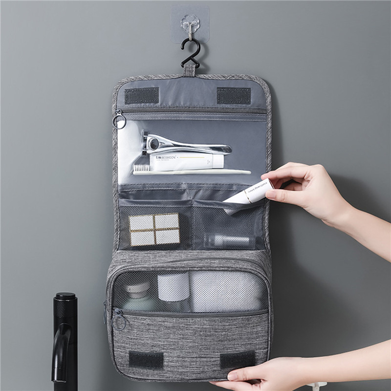 Men'S Accessories Organizer For Wardrobe - กระเป๋าเครื่องสำอางแบบแขวนสำหรับเดินทาง ขนาดใหญ่ สำหรับผู้หญิงและผู้ชาย กระเป๋าใส่เครื่องสำอาง อุปกรณ์เสริมความงาม กระเป๋าจัดระเบียบอุปกรณ์