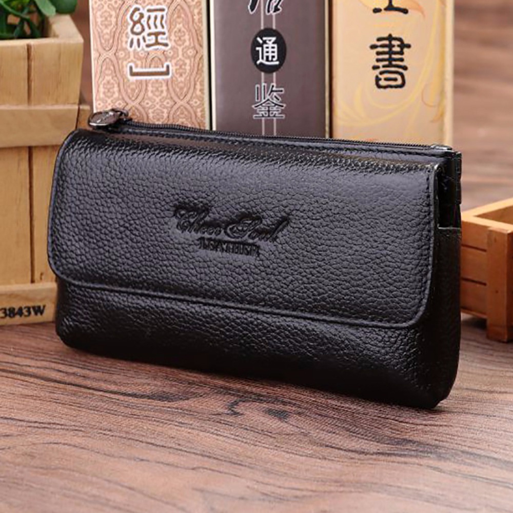 Men Accessories Box - กระเป๋าคาดเอวสำหรับผู้ชายกระเป๋าคาดสะโพกหนังแท้ธุรกิจหนังวัวแท้ห่วงผิวหนังวัวแท้เคสโทรศัพท์มือถือผู้ชายกระเป๋าตะขอ