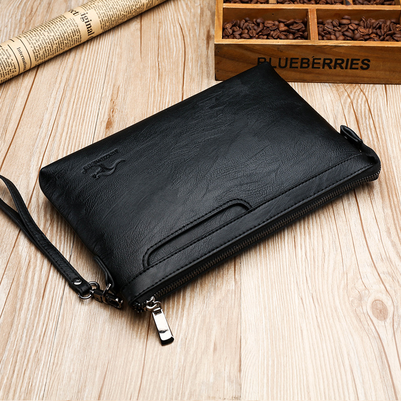 Men Accessories Box - กระเป๋าคลัทช์ผู้ชาย ดีไซน์แบรนด์เนม หนัง PU คุณภาพพรีเมียม กระเป๋าสตางค์ธุรกิจลำลองอเนกประสงค์