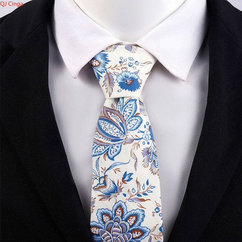 เนคไทลายดอกไม้สีน้ำเงินและสีเบ - Men'S Accessories Essentials บทวิจารณ์และราคา
