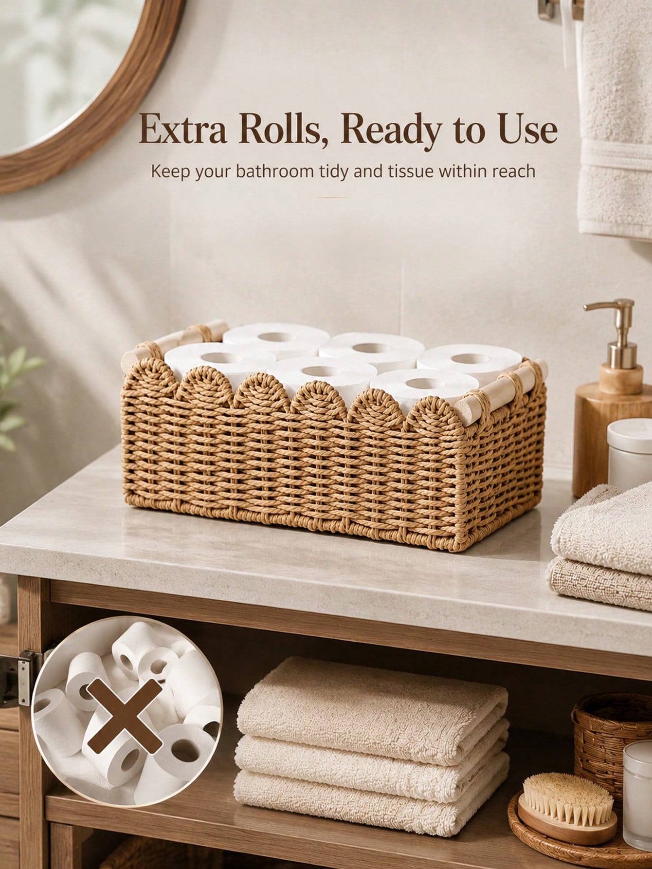 ตะกร้าเก็บของทอสวยงามพร้อมขอบโ - Men'S Accessories Organizer Tray บทวิจารณ์และราคา
