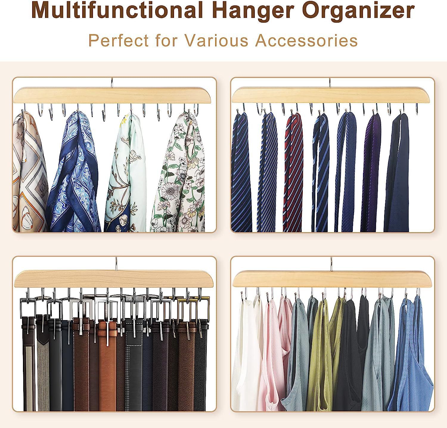 ไม้เข็มขัด Rack ผู้หญิงแขวนสํา - Men'S Accessories Organizer For Wardrobe บทวิจารณ์และราคา