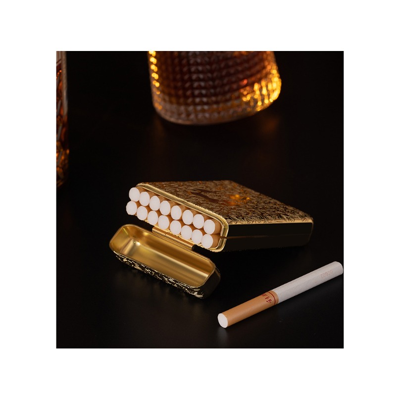 กล่องใส่บุหรี่โลหะแกะสลักสไตล์ - Men Accessories Box บทวิจารณ์และราคา