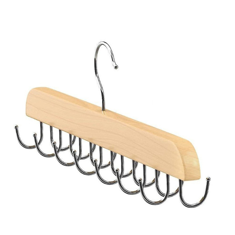 ราวแขวนเข็มขัดไม้ ที่เก็บผ้าพั - Men'S Accessories Organizer For Wardrobe บทวิจารณ์และราคา